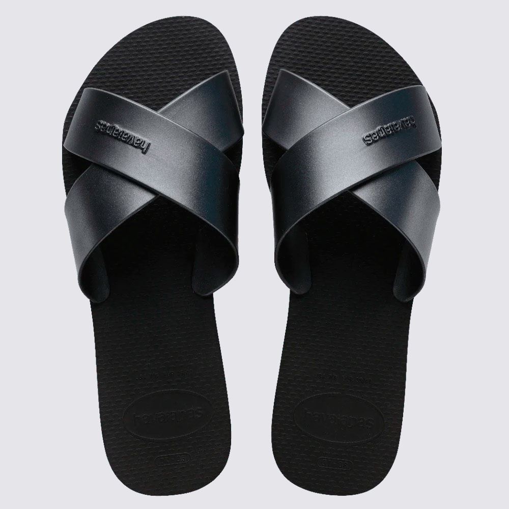 Chinelo Havaianas Feminino Aqua Metallic Preto