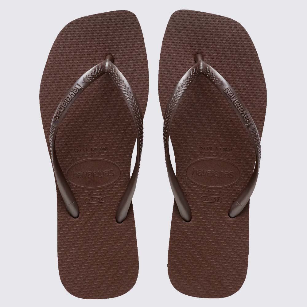 Chinelo Havaianas Feminino Slim Square Cafe