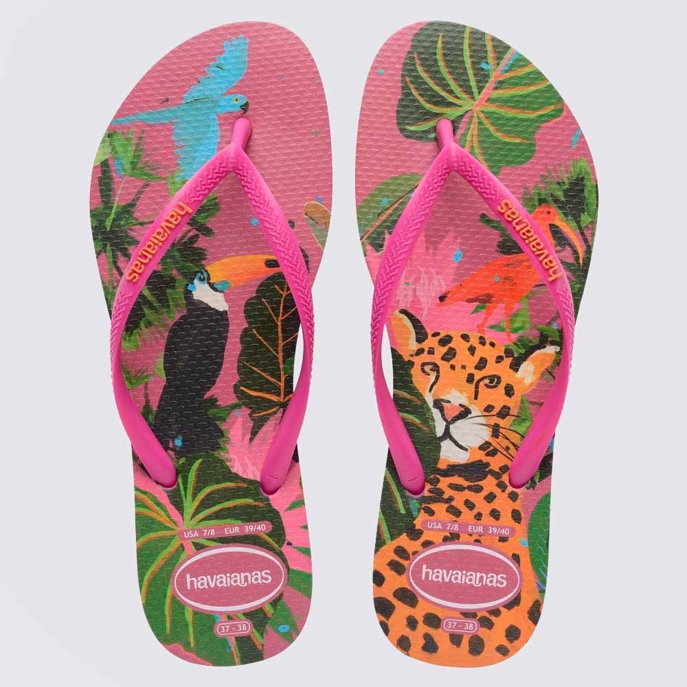 Chinelo Havaianas Feminino Summer Bliss Slim Rosa Gum