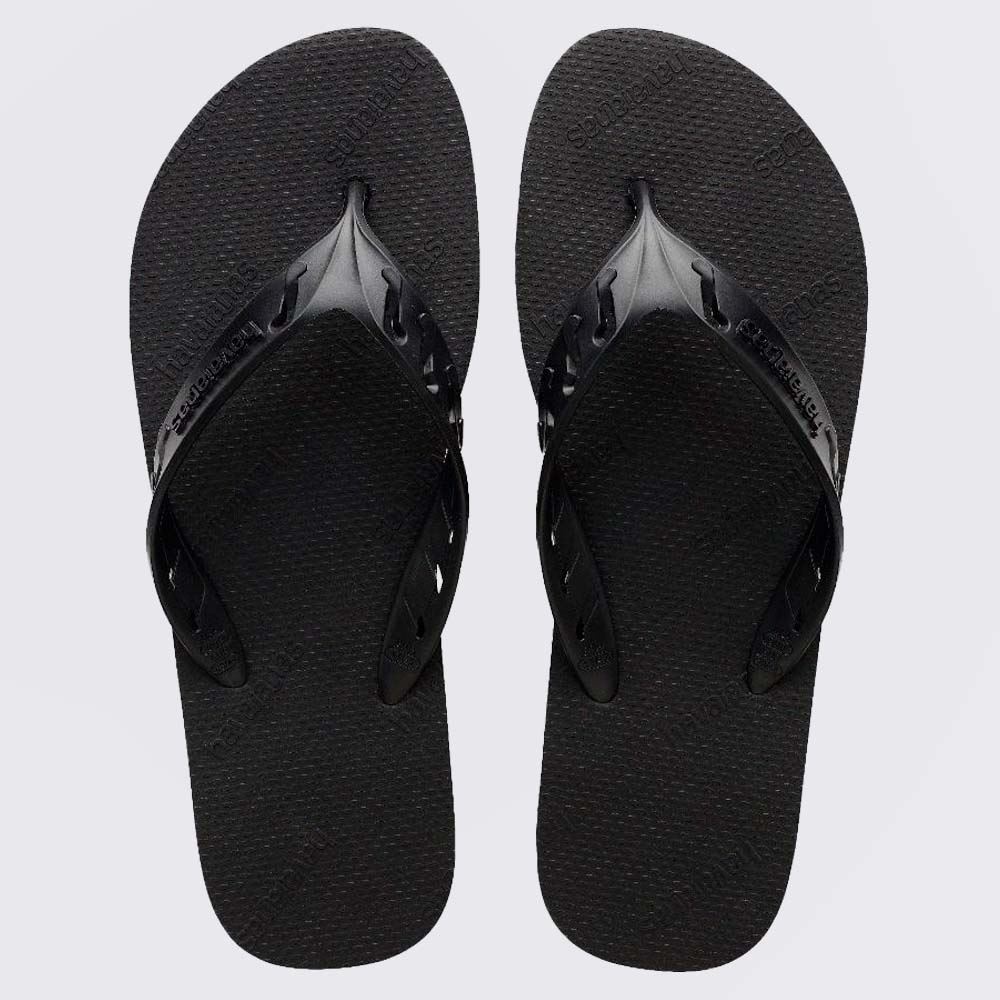 Chinelo Havaianas Masculino Track Go Preto