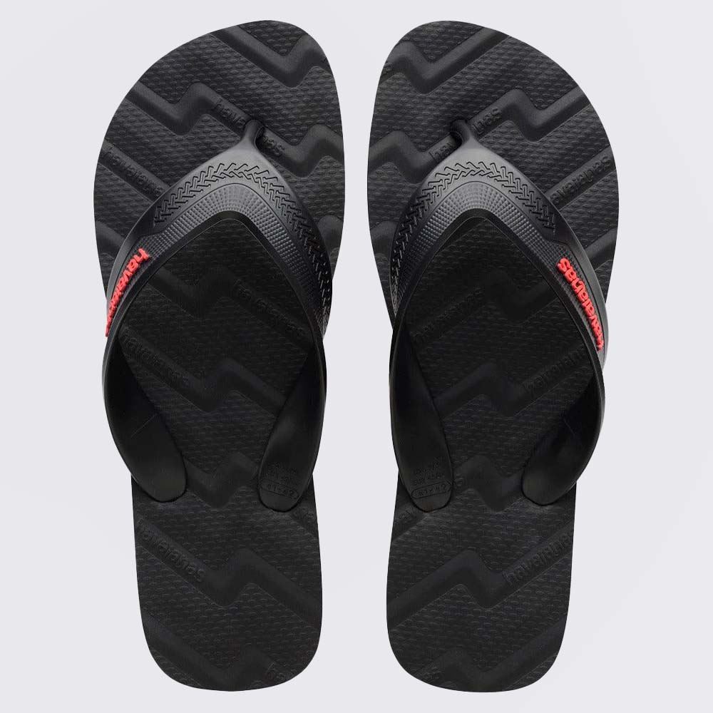 Chinelo Havaianas Masculino Track Waves Preto