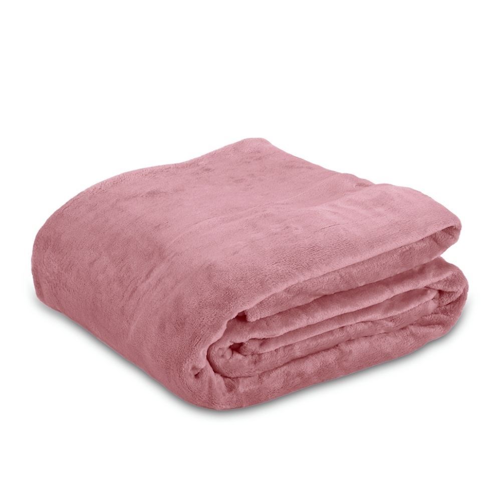 Cobertor King Premier Liso 100% Poliéster Havan Casa - Rosa Pétala