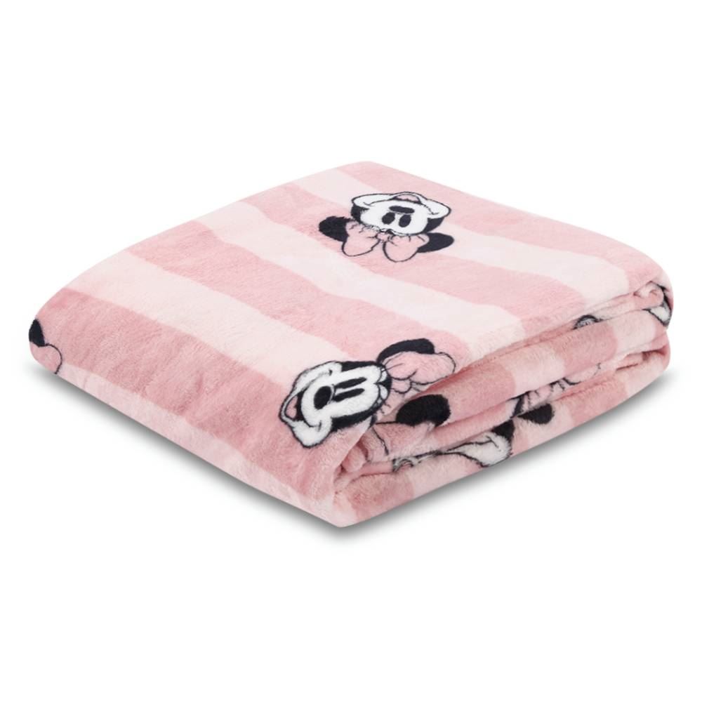 Cobertor Solteiro 100% Poliéster Disney - Minnie Listras