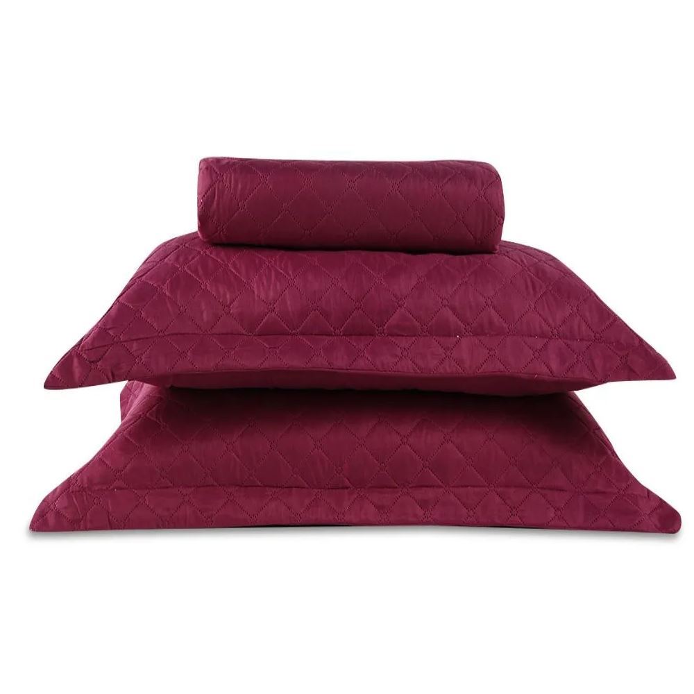 Kit Colcha King Lisa Versalhes/Napoli Havan Casa 3 Peças - Rosa Malva