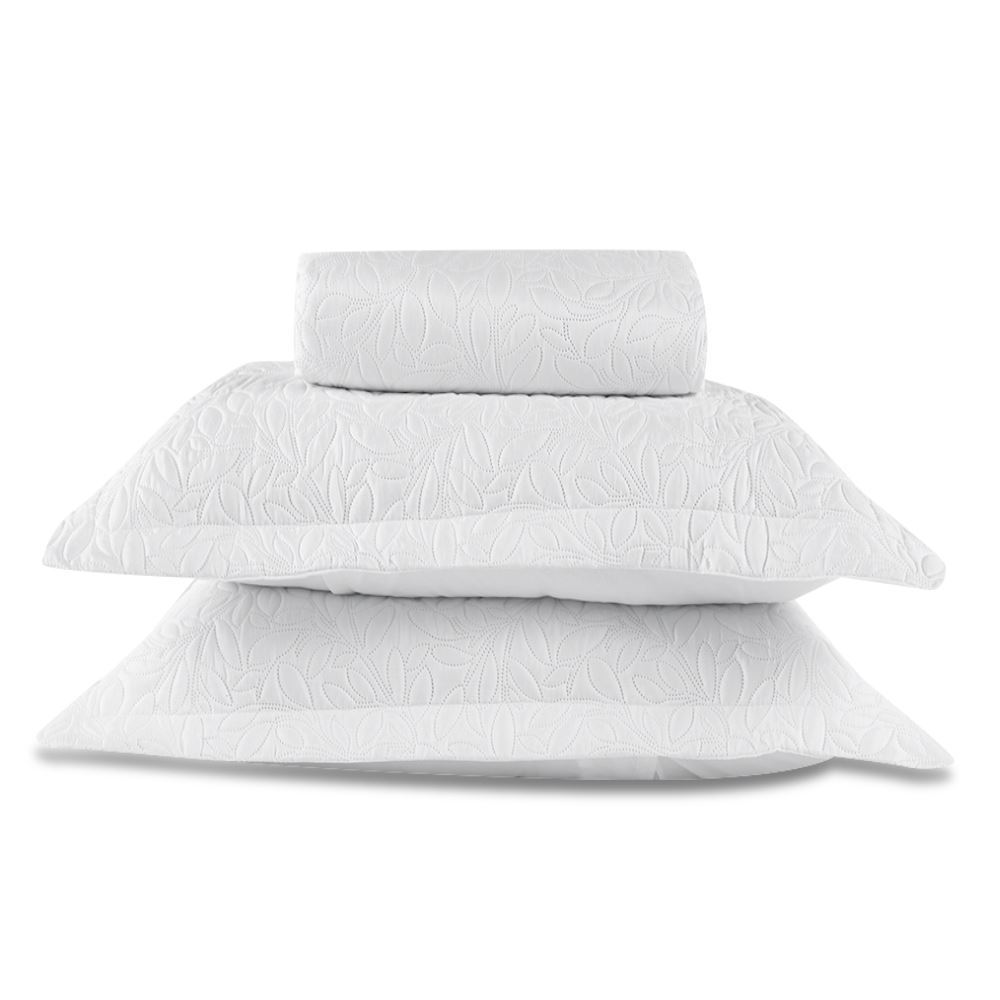 Kit Colcha Queen Lisa Versalhes Havan Casa 3 Peças - Branco