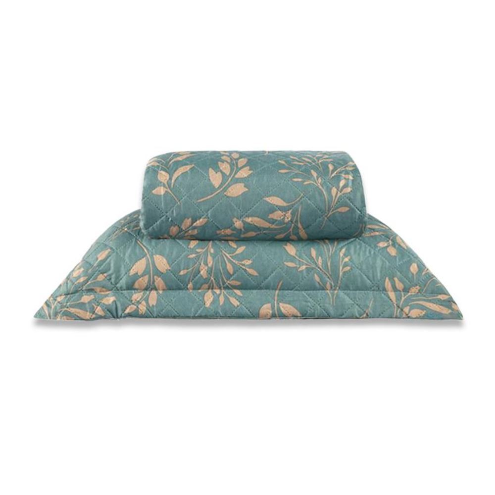 Kit Colcha Solteiro Versalhes/Napoli Estampada Havan Casa 2 pçs - Folhagens Verde