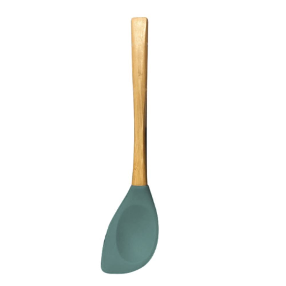 Colher Espátula de Silicone com Cabo de Bambu Havan Casa - Verde