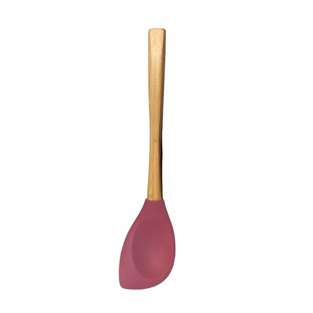 Colher Espátula de Silicone com Cabo de Bambu Havan Casa - Goiaba
