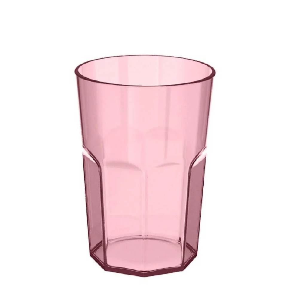 Copo De Plástico 400Ml Ou - Rose translúcido