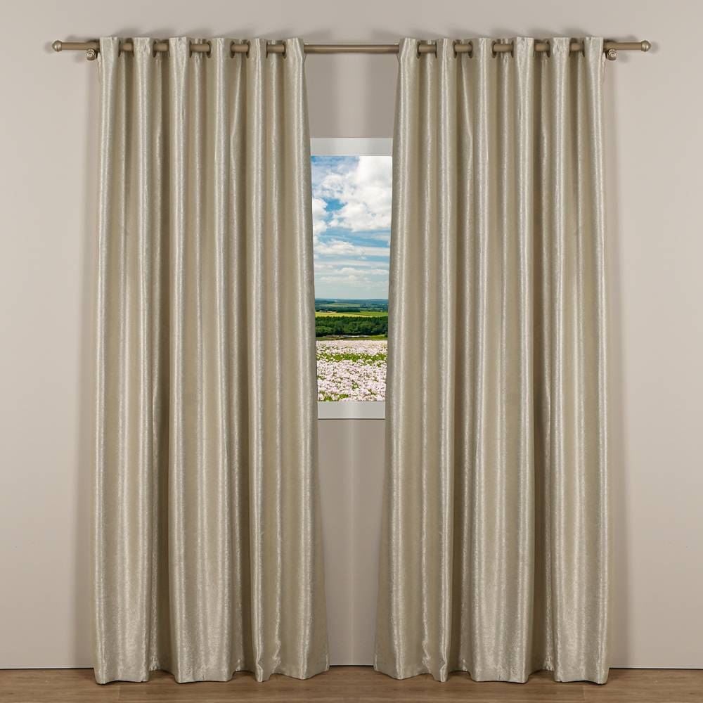 Cortina Para Quarto E Sala 3,60X2,50 M Corta Luz Velvet Requinte Bella Janela - Areia