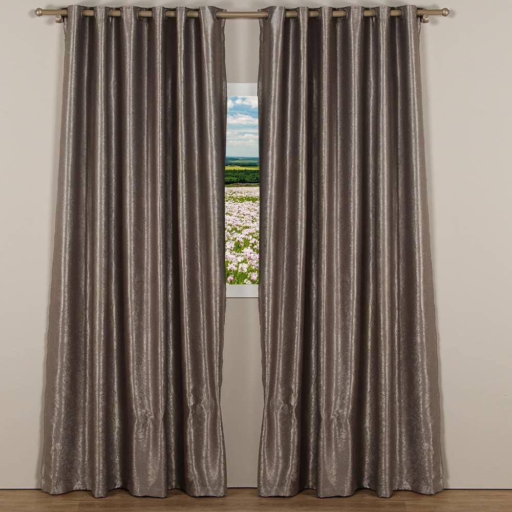 Cortina Para Quarto E Sala 3,60X2,50 M Corta Luz Velvet Requinte Bella Janela - Taupe