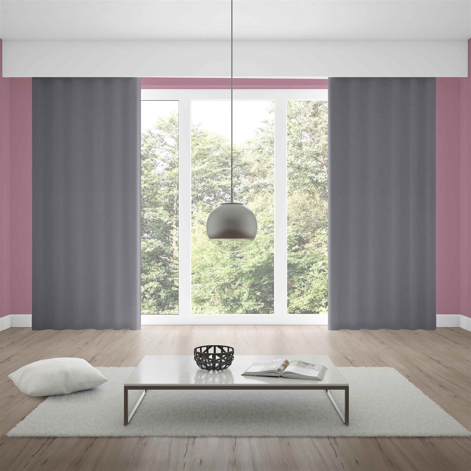 Cortina Para Quarto E Sala 2,60X1,70 M Duplex Lisa Havan Casa - Titanio