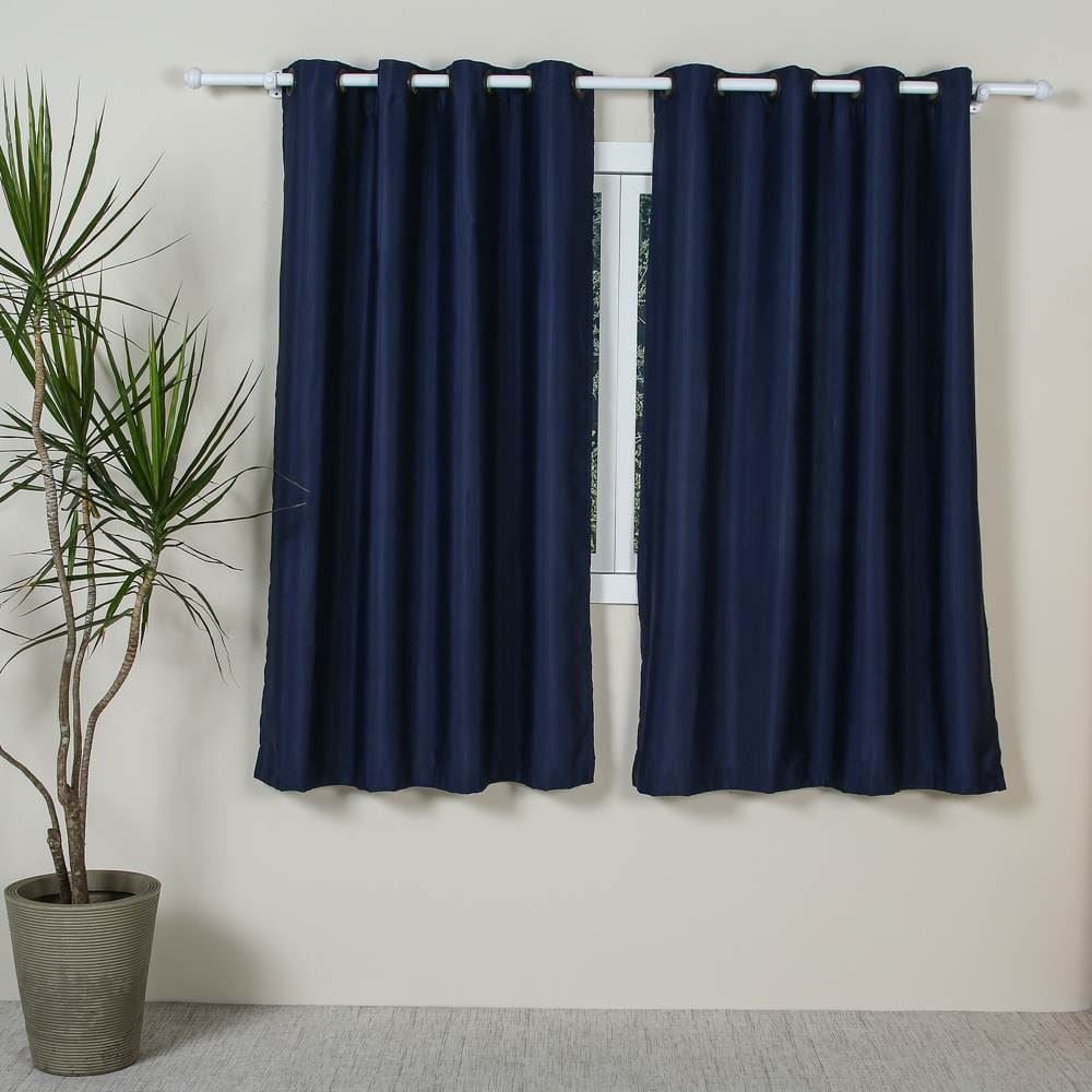 Cortina Para Sala E Quarto 2,60X1,70 M Pantex Rústica Havan Casa - Azul Denin
