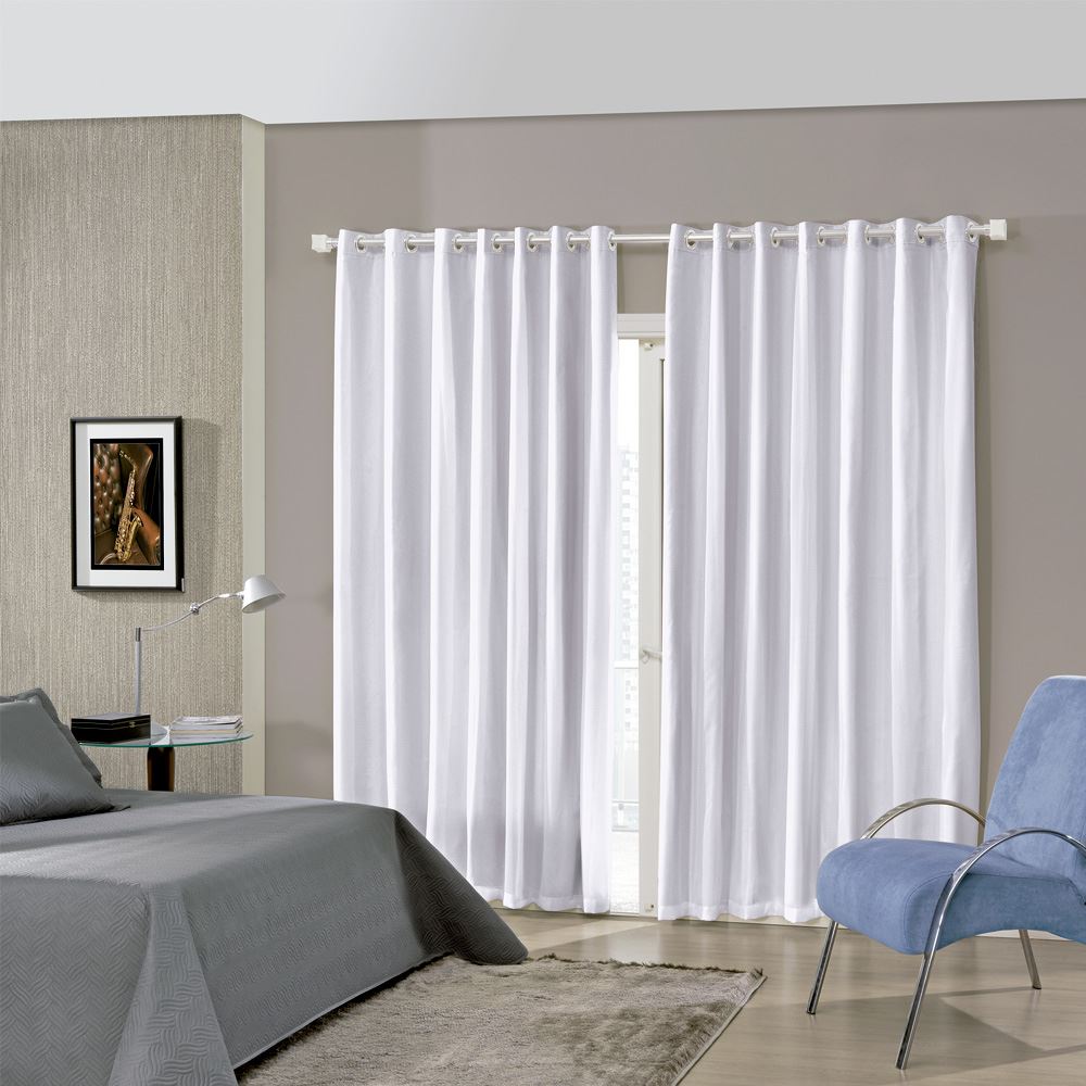 Cortina para Quarto e Sala 2,60X2,30 m Voil Bellini Havan Casa - Branco