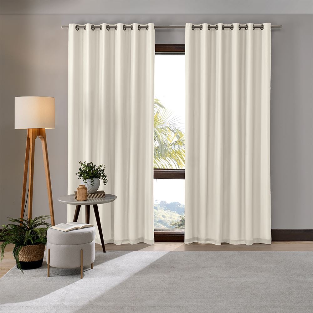 Cortina para Quarto e Sala 2,60X2,30M Pratika Bellini Havan Casa - Areia