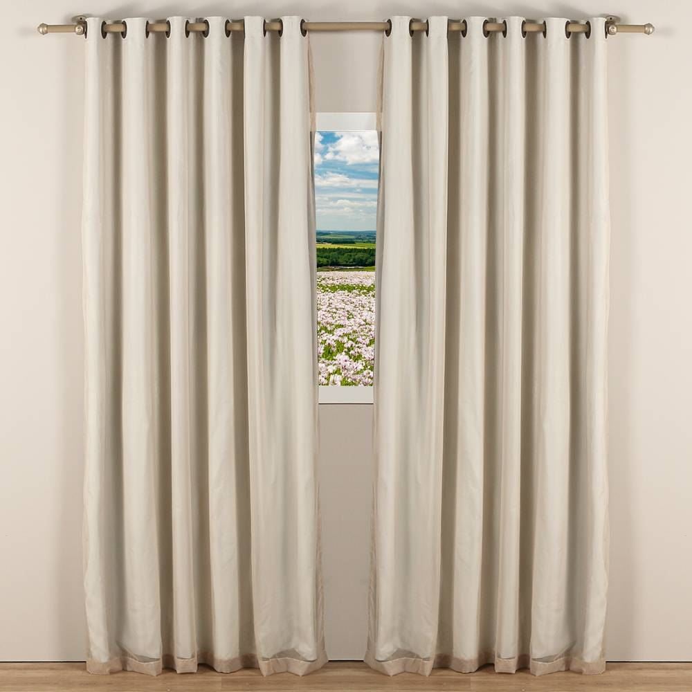 Cortina Para Quarto E Sala 3,60X2,50 M Pratika Lisa Slim Voil Havan Casa - Areia