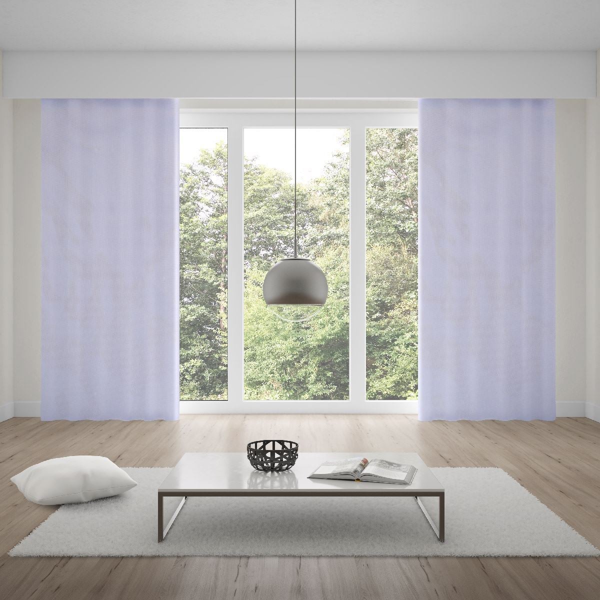 Cortina Para Quarto E Sala 3,60X2,50 M Pratika Lisa Slim Voil Havan Casa - Branco