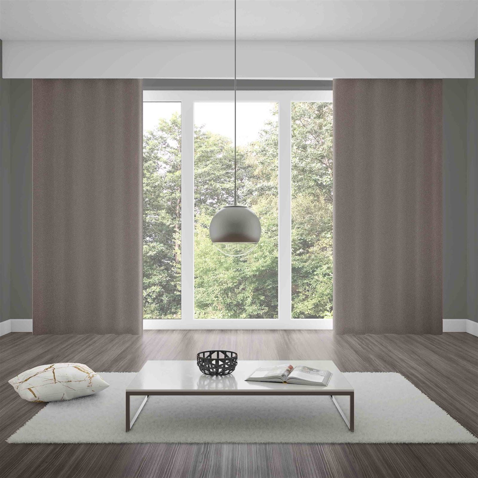 Cortina Para Quarto E Sala 3,60X2,50 M Pratika Lisa Slim Voil Havan Casa - Taupe
