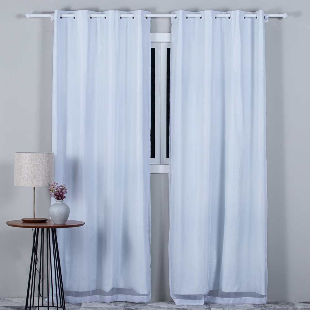 Cortina Para Quarto E Sala 2,60X2,30 M Pratika Lisboa Slim Havan Casa - Branco