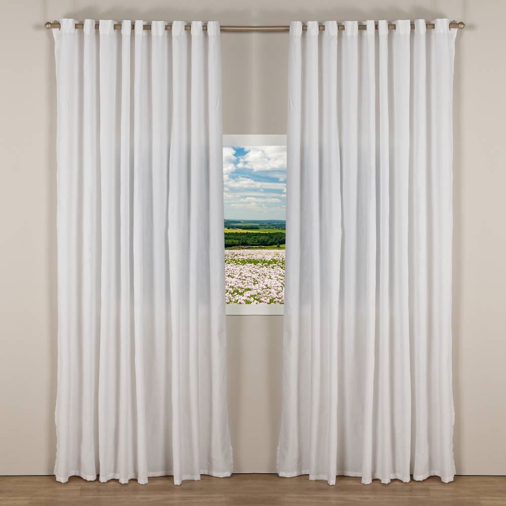 Cortina para Quarto e Sala 5,40X2,80 m Rústica Madri Havan Casa - Branco