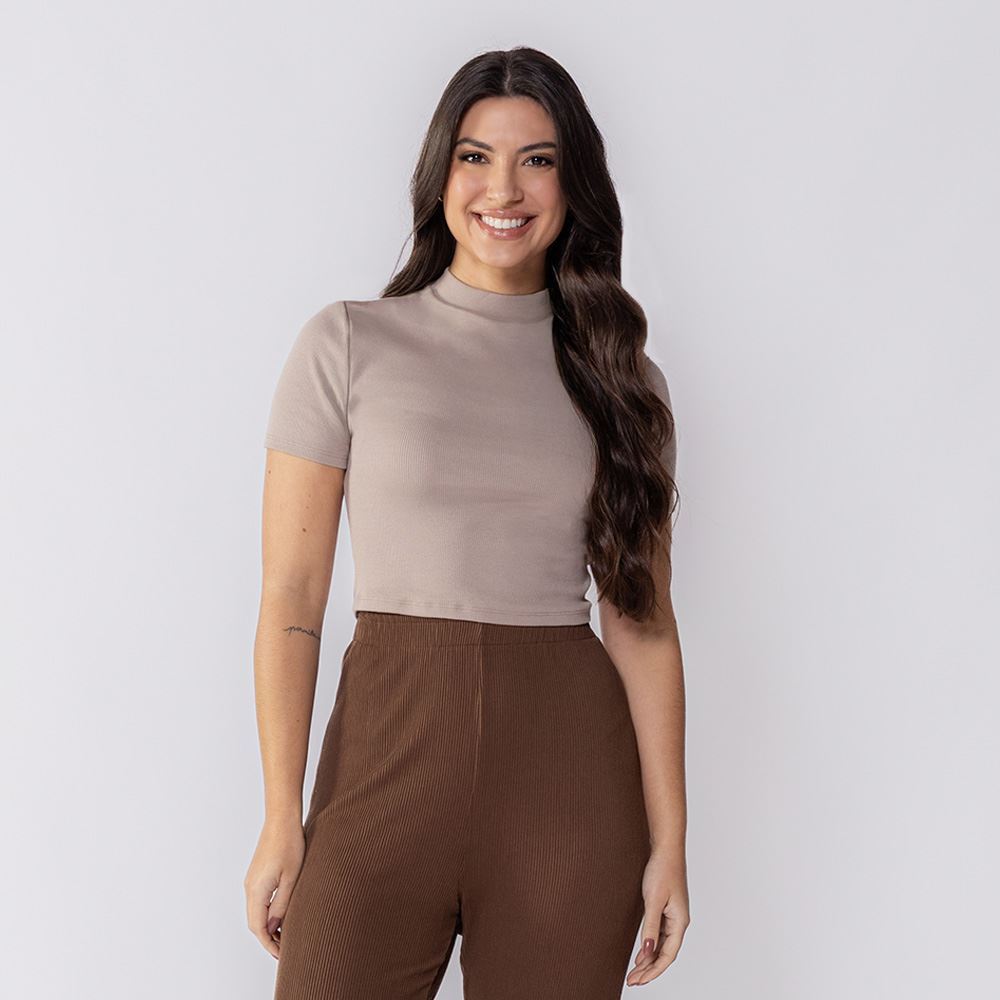 Cropped Feminino De Ribana Boby Blues Fendi