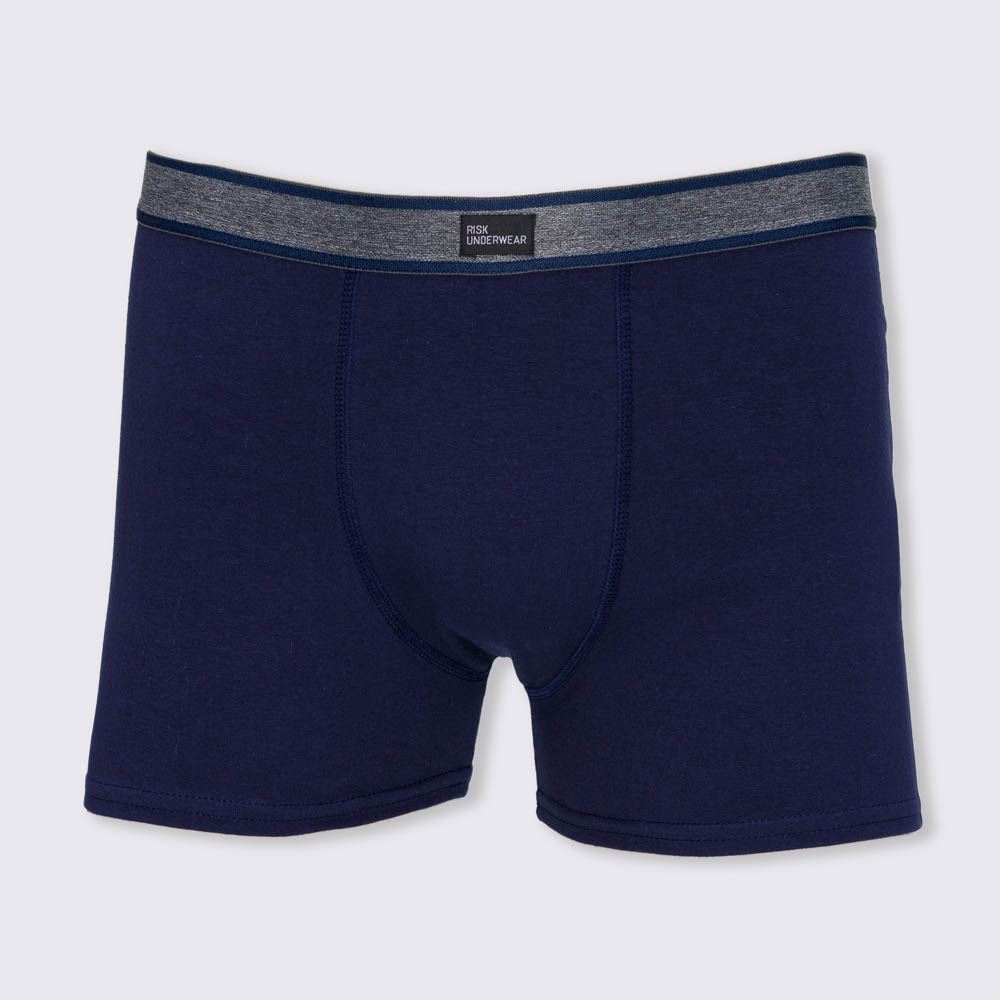 Cueca Boxer Adulto Algodão Risk Marinho