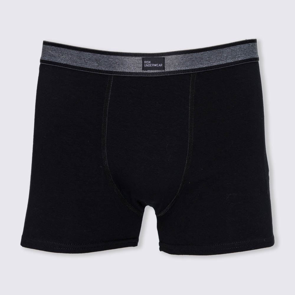 Cueca Boxer Adulto Algodão Risk Preto