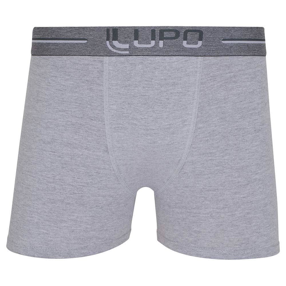 Cueca Boxer Algodão com Elastano Lupo Cinza Mescla