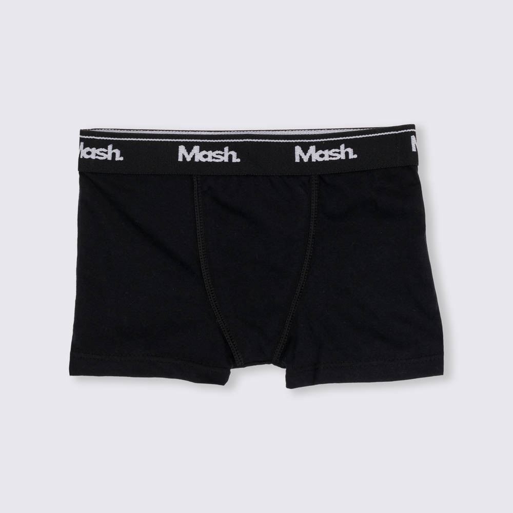 Cueca Boxer Infantil Algodão Lisa Mash Preto