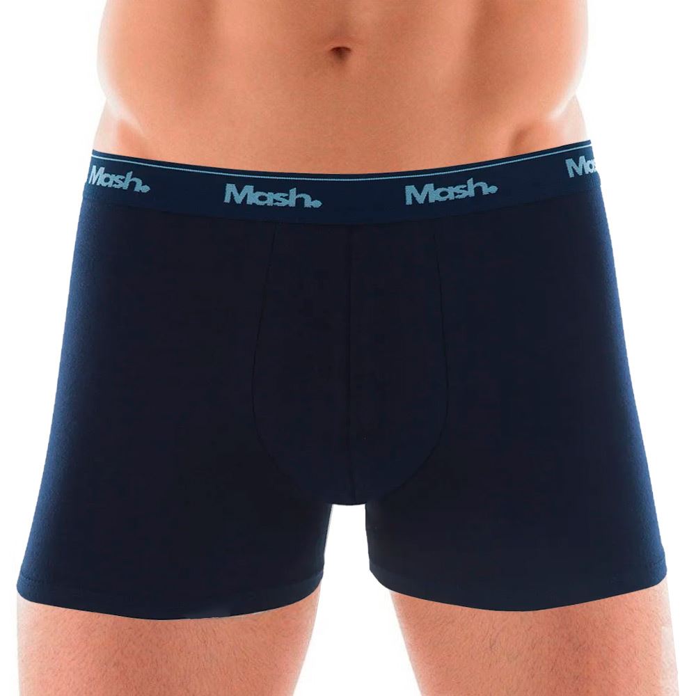 Cueca Boxer Cotton Mash Azul Marinho