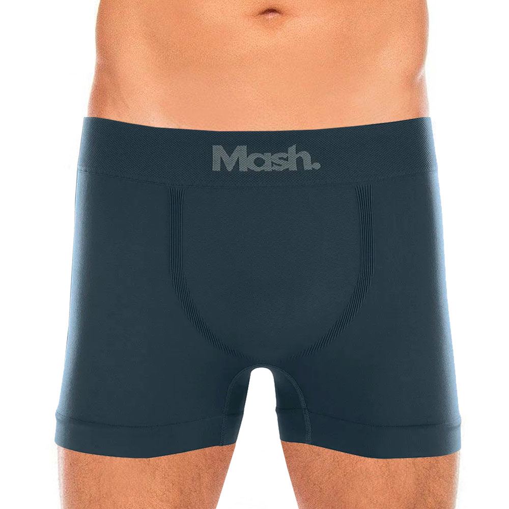 Cueca Boxer sem Costura Mash Cinza Chumbo
