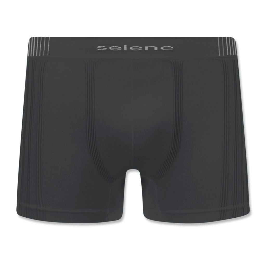 Cueca Boxer sem Costura Selene Chumbo