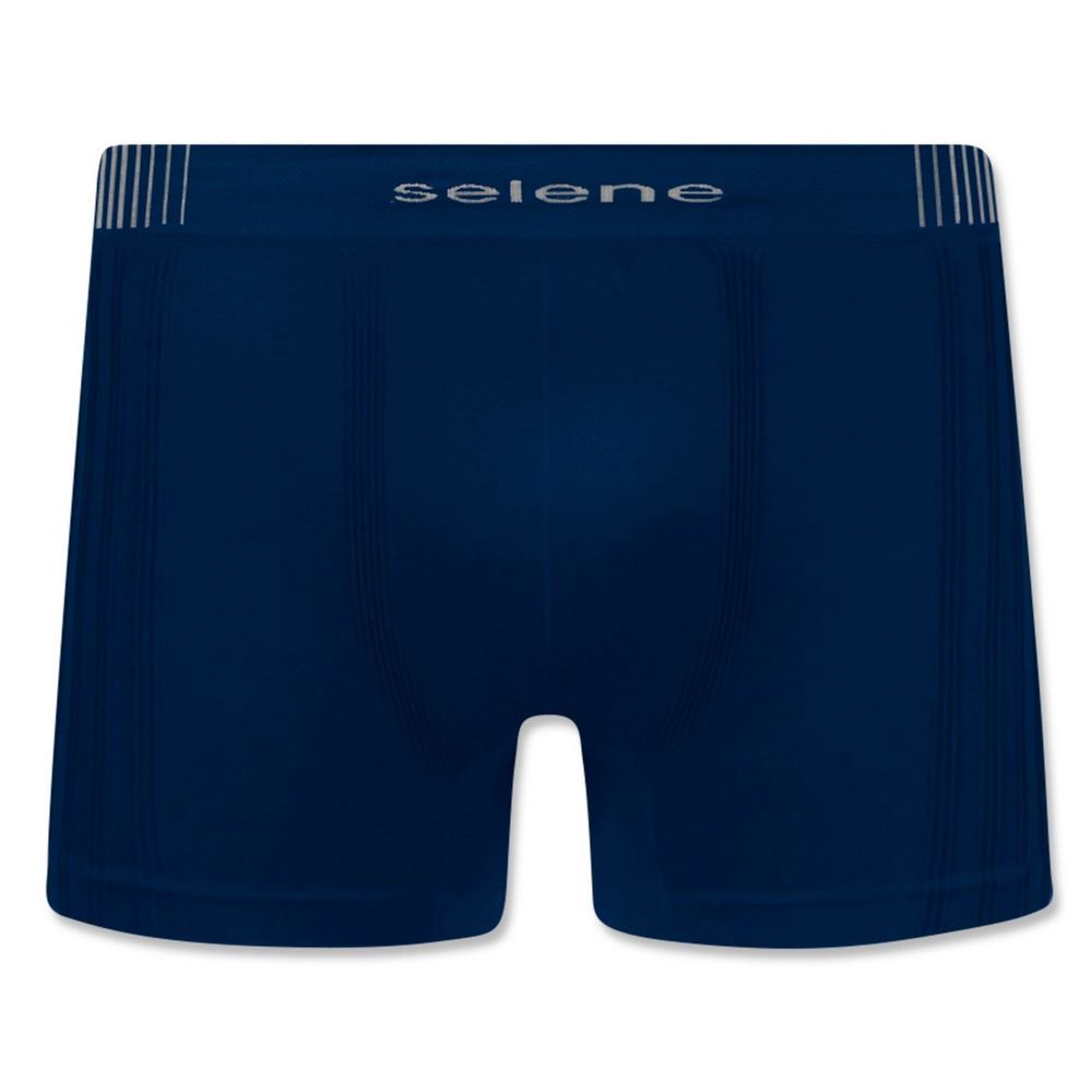 Cueca Boxer sem Costura Selene Azul Marinho