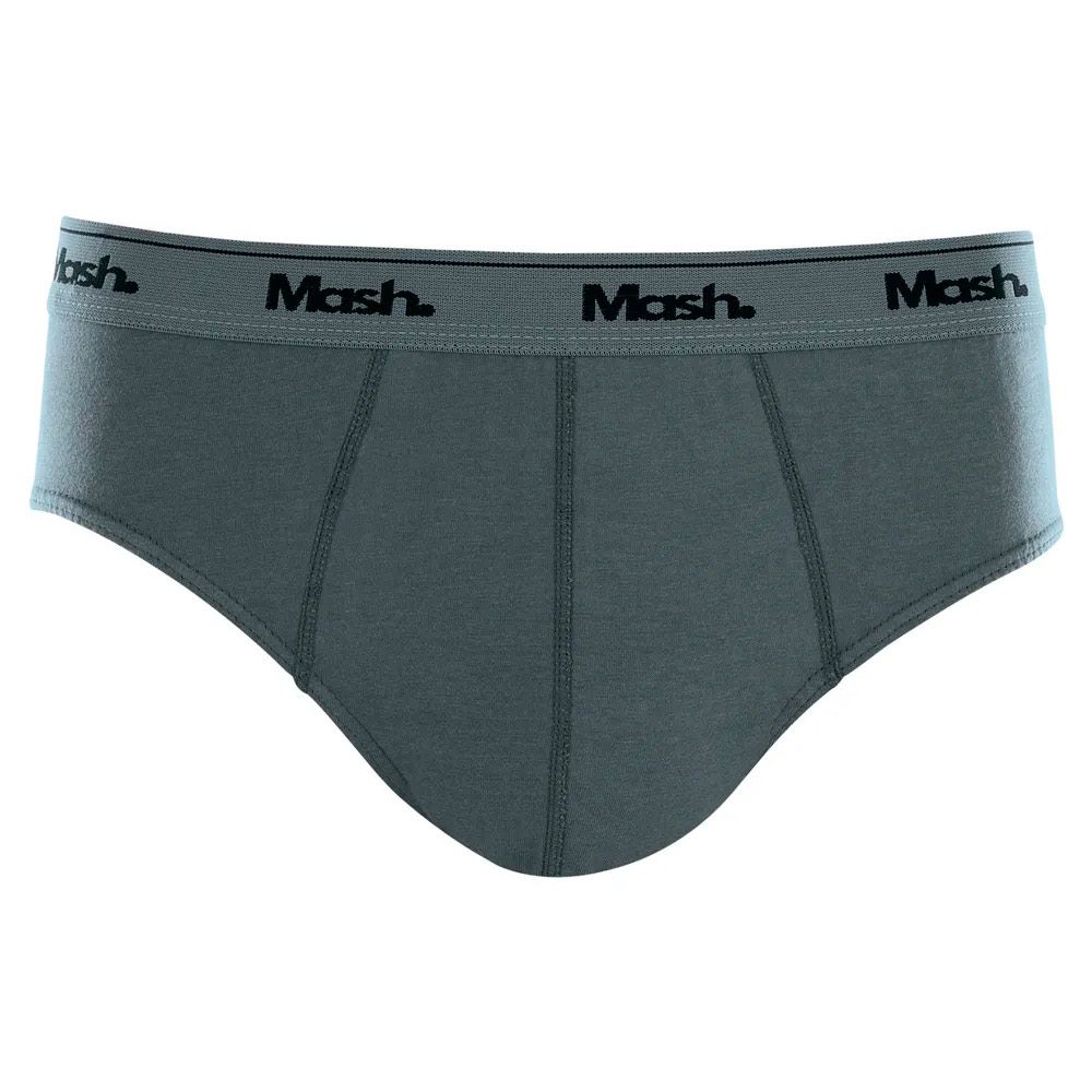 Cueca Slip Algodão Mash Cinza Chumbo