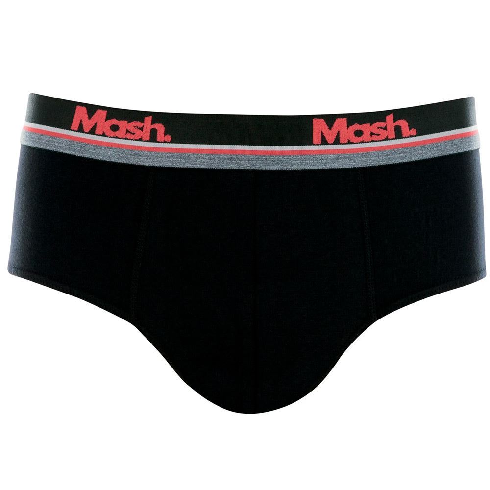 Cueca Slip Cotton Mash Preto 02