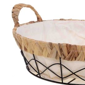 Cesta De Aramado Em Tecido Havan Casa Natural  Redonda 29Cm - Natural 