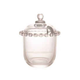 Açucareiro De Cristal De Coração Com Colher Lyor 200Ml - Transparente