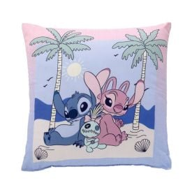 Almofada Decorativa 43X43 cm Disney Hedrons - Stitch Praia