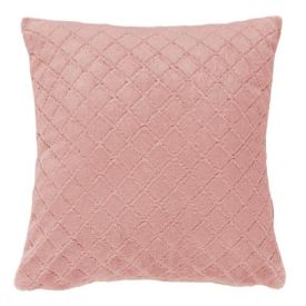 Almofada Plush Inove Liso Matelassado 45X45cm Hedrons - ROSA TULE