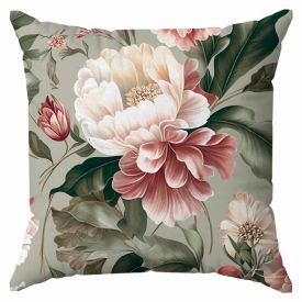 Almofada Veludo 48X48 cm Estampada Havan Casa - Jardim Suave