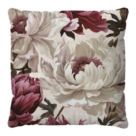 Almofada Veludo 48X48 cm Estampada Havan Casa - Begônia Fúcsia
