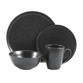Jogo De Jantar Cerâmica Naturalle Havan Casa 16 Peças - Preto
