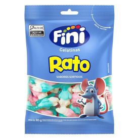 Bala De Gelatina Rato Fini - 80g