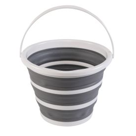 Balde Retrátil Camesa 10L - Branco e Cinza