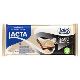 Barra de Chocolate Diamante Negro e Laka Lacta - 80G