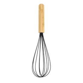 Batedor Fouet de Silicone com Cabo de Bambu Havan Casa - Preto