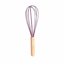 Batedor Fouet de Silicone com Cabo de Bambu Havan Casa - Violeta