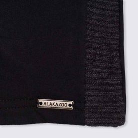 Bermuda de Bebê Moletom Alakazoo Preto