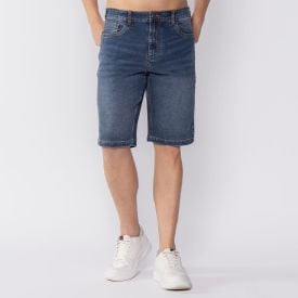 Bermuda Masculina Jeans Tradicional Marc Alain Azul Escuro