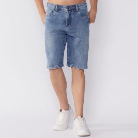 Bermuda Masculina Jeans Marc Alain Azul Medio